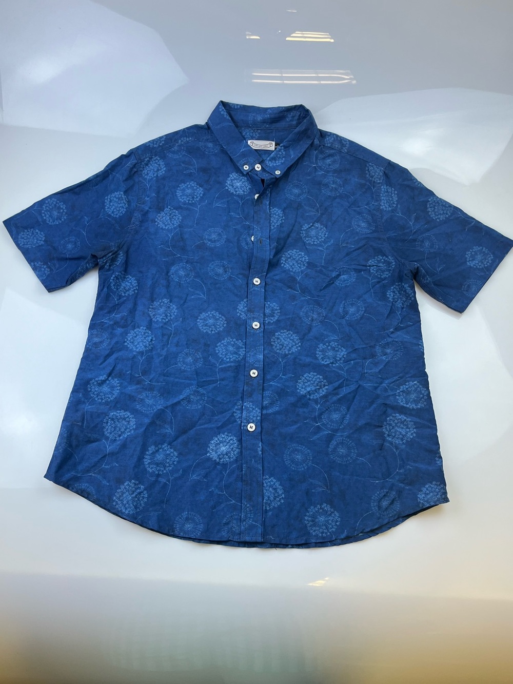 Oxford Lads Blue Cotton/Silk Button Shirt N254-7